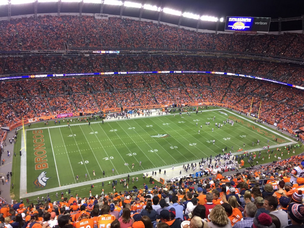 Up high at Broncos