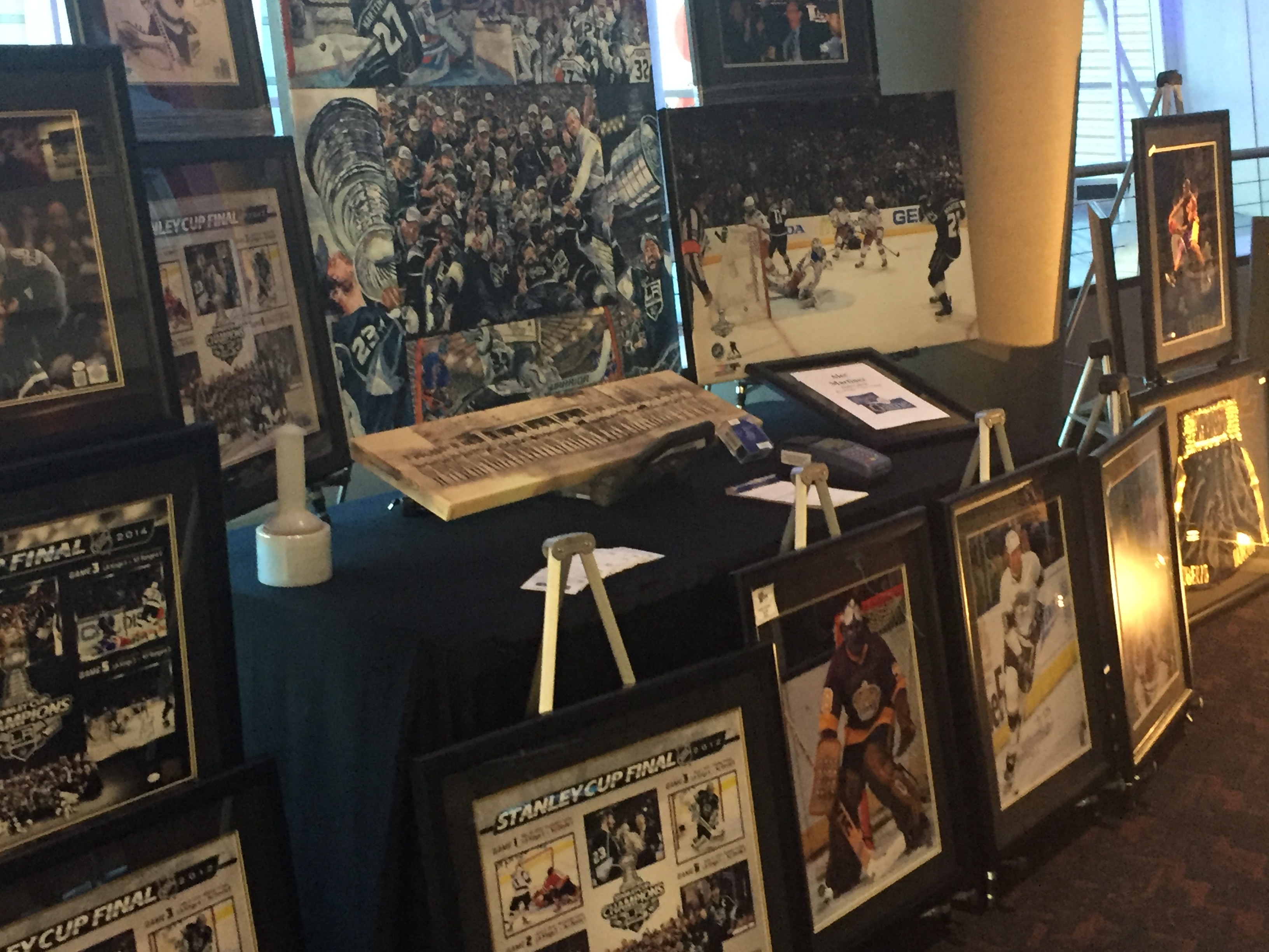 Auctions and merch for sale in The Gallery